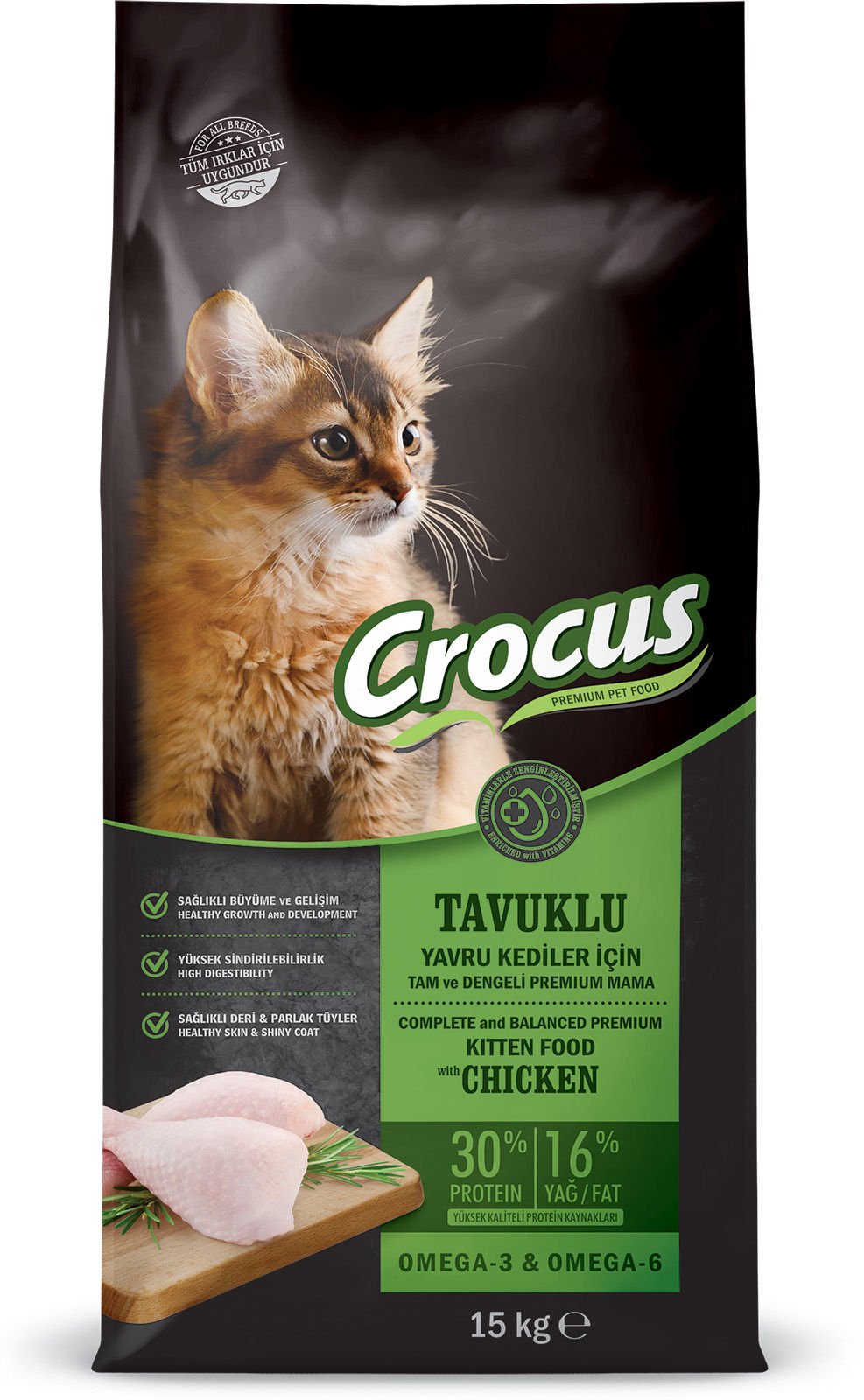 Crocus Tavuk Etli Yavru Kedi Maması 15 Kg