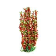 Aquatic-Plants Yeşil-Kırmızı Akvaryum Plastik Bitki 50 cm