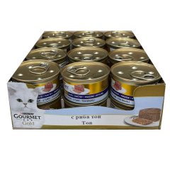 Purina Gourmet Gold Kıyılmış Ton Balıklı Kedi Yaş Mama 85 gr x 24 Adet