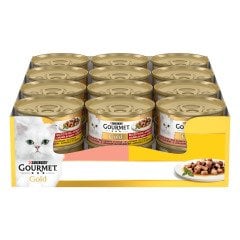 Purina Gourmet Parça Etli Somonlu Tavuklu Kedi Yaş Mama 85 gr x 24 Adet