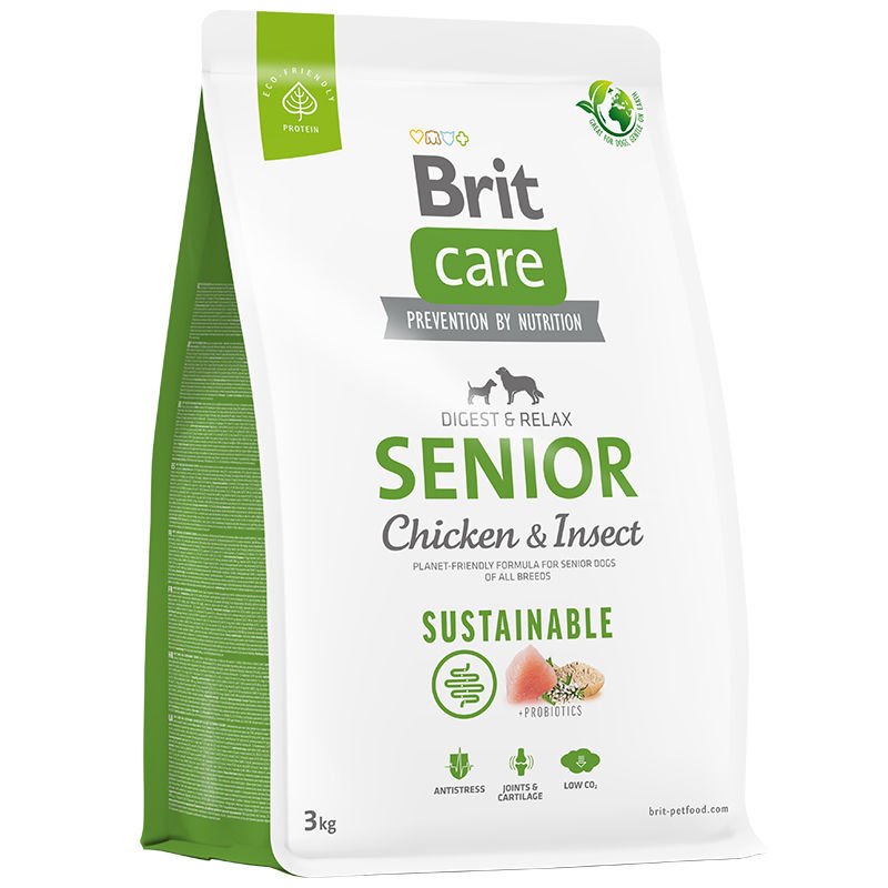 Brit Care Dog Sustainable Senior Chicken Insect 3 Kg Yaşlı Köpek Maması