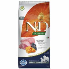 N-D Tahılsız Bal Kabaklı Kuzu Etli Yaban Mersinli Medium Maxi Adult 12 Kg Köpek Maması