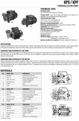 Dab KPS 30/16 M Periferik Pompa 0,5 HP