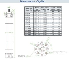 İmpo - 8''  Dalgıç Motoru - 60 HP (45 Kw) - Yıldız Üçgen