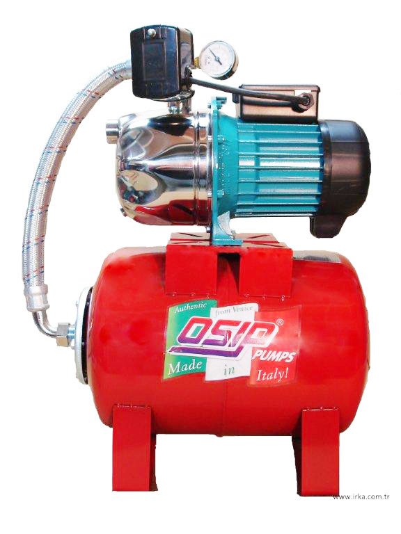 Osip İdra140 - 1,2 HP - 5kat/8daire - 50 Lt. Yatık Tanklı