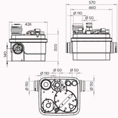 SFA Sanicubic 1  WP - 32 Lt Atık Su İstasyonu