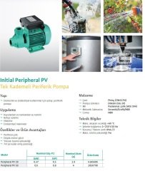 Wilo PV 30 Periferik Pompa - 0,5 HP