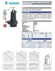 Sumak SDTV75/3 Döküm Fos. Pompa - 7,5 HP - 3'' - 35  metre