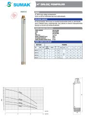 Sumak 4SD312  4'' Tek Pompa  (85 mss/1 HP)