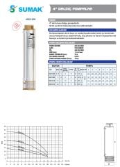 Sumak 4SD1206  4'' Tek Pompa  (32 mss / 1 HP)