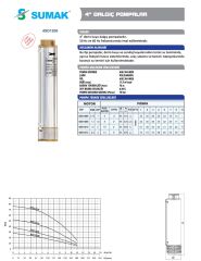 Sumak 4SD1210  4'' Tek Pompa  (51 mss / 2 HP)