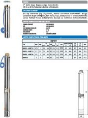 Sumak 4Sm20 - 4'' Tek Dalgıç Motoru - 2 HP (1.5 KW) - Monofaze