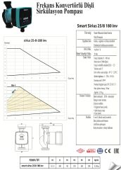 Smart Sirius 25/8-180 Sir. Pompası 100 Watt - 1''