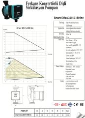 Smart Sirius 32/15-180 Sir. Pompası 250 Watt - 1¼''