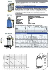 Sumak SDF13A Asansör Flatörlü Dalgıç  1,3 HP