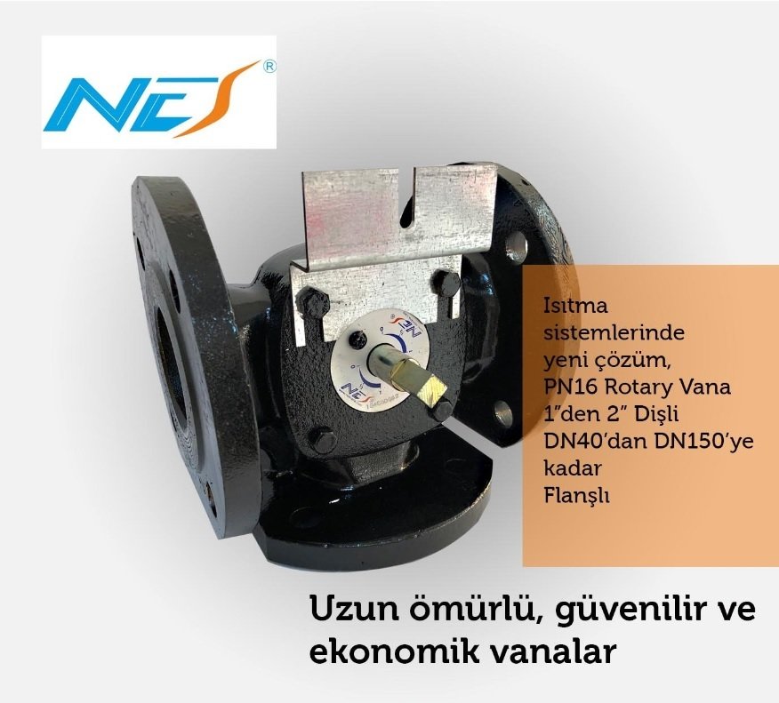 NES.580.032 DN32 PN16 3Y Rotary Flanşlı Vana + Siemens Motor