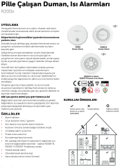 Honeywell R200S-2 Duman  Alarm Cihazı / 10 Yıl Pil Ömürlü