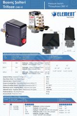 Element ELT 2C (2-8) Kompresör Basınç Şalteri 1/2'' 380V