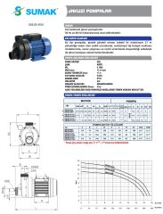 Sumak SMJB-K85 Jakuzi Pompası 0.85 Hp 220v