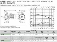 Dab K 55/100 T Çift Kademeli Pompa 3 HP - 380V