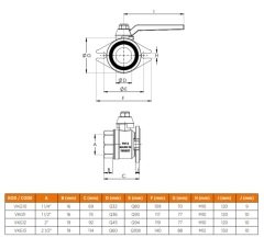 Mirox Oval Flanşlı-Glenli Küresel Vana - 1½'' 