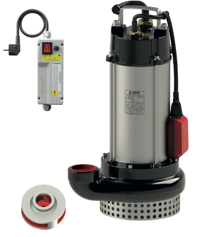 Sumak SDF20/2-Y Pasl. Çelik Drenaj Dalgıç 2.2 HP - 23 metre/220V