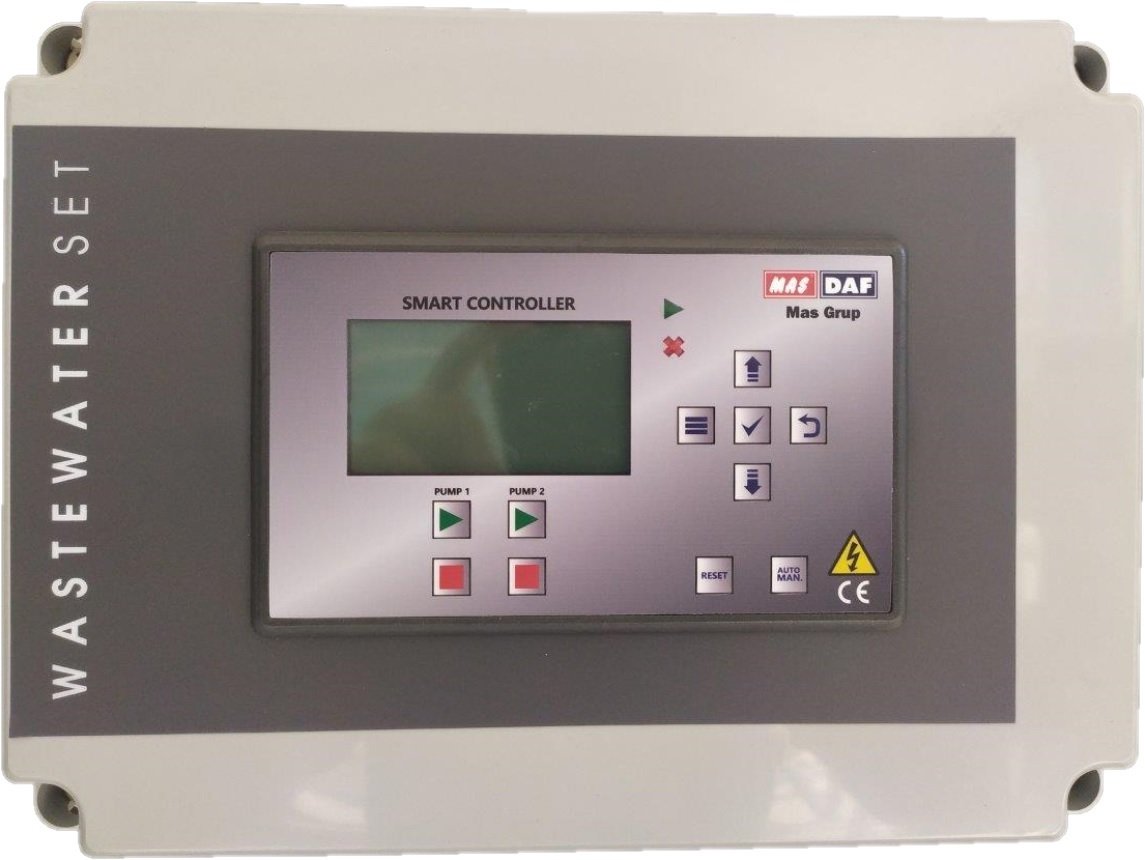 MasDaf STR-2A - 7,5-11 Kw  LCD Ekranlı Pano 2 Pompa için - 380V