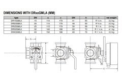 Honeywell DR15GMLA ( DN15) Rekorlu Rotary Üç Yollu Vana Gövdesi