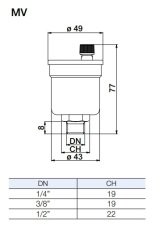 Watts Otomatik Purjör 1/2'' - 160 °C  Solar - İtalyan MV15/SOL