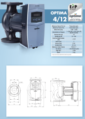 Alarko Optima 4/12 Fre. Kon. Sirkülasyon Pompası DN40-25cm