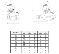 Case DK Su Basınç Düş. 1/2'' (1915 Maks.16 Bar)