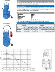 Sumak SDF3 - 3/4'' - 350 W-Titreşimli  Dalgıç - Flatörlü Model - 10 mt