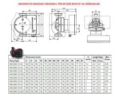 Grundfos Magna 1 32-100 Rekorlu FK Sir.Pom. -  1¼''