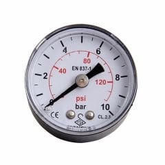 Moneks Manometre Ø40 - 0-10Bar - Metal Gövdeli - Arkadan Çıkışlı 1/8''