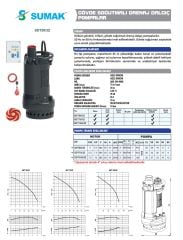 Sumak SDT75/3Z Çamurlu Su Pompası 7,5 HP - 3''