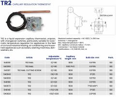 IMIT TR2/540389  (0-90°C) 100 Cm Isıtıcı Termostat-Çift Kontaklı  IMIT İtalyan