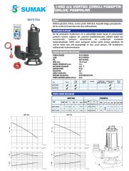 Sumak SDTV50/4 Döküm Fos. 1450 d/d - 5,5 HP - 4'' Çıkışlı