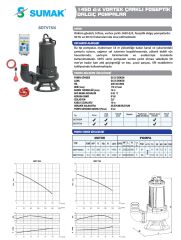 Sumak SDTV75/4 Döküm Fos. 1450 d/d - 7,5 HP - 4'' Çıkışlı