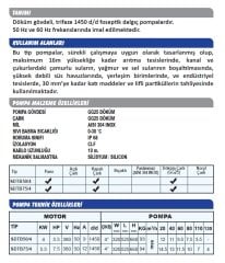 Sumak SDTB 50/4 Döküm Fos. 1450 d/d - 5,5 HP - 4'' Çıkışlı