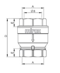 Mirox Çekvalf Dik Tip Yaylı - 1/2'' - 15 mm