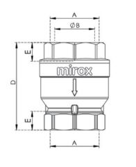 Mirox Çekvalf Dik Tip Yaylı - 1'' - 25 mm