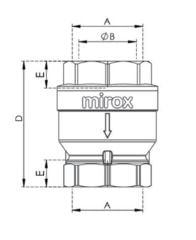 Mirox Çekvalf Dik Tip Yaylı -  1¼'' - 32mm