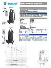 Sumak SDF25/2  Döküm Dalgıç 3 HP - 2'' Çıkışlı - 29 mt