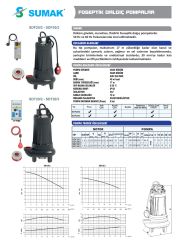 Sumak SDF20/3 Vorteks Çarklı Foseptik Dalgıç  2,2 HP