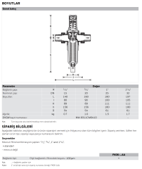 Honeywell FK06 - 1 1/4AA Yıkanabilir Filtreli Basınç Düşürücü 1 1/4''