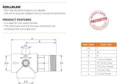 Mirox Beş yollu Çekvalf Eko  - 1'' - Dış Diş