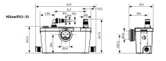 Wilo HiSewLift 3-35 WC+3 Ünite Foseptik Tahliye Cihazı -17 Lt.