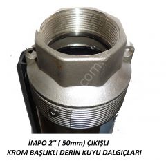 İmpo SK 406/09  4'' Tek Dalgıç Pompa (52 mss/ 1,5 HP) - Krom Kafa
