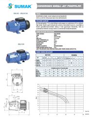 Sumak  SMJ85 - Jet Pompa 0.85 HP - 220V