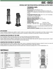 Dab KVC 40/80 T Dikey Pompa 1,5 Hp - 50mss